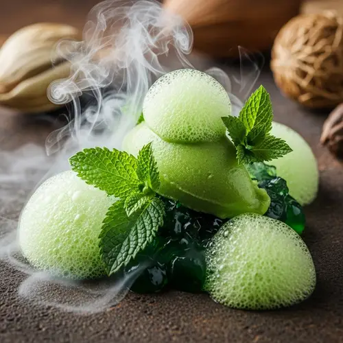 Futuristic Nettle Sorbet with Exotic Foams and Gels