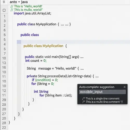 Modern Java Programming Platform | Syntax Highlighting & Auto-Complete