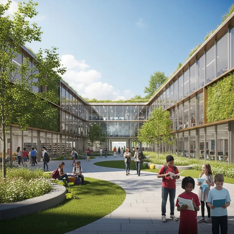 Futuristic School: Modern Design Meets Innovation