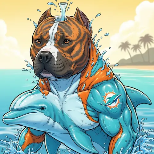 Unique Pitbull-Dolphin Fusion Illustration