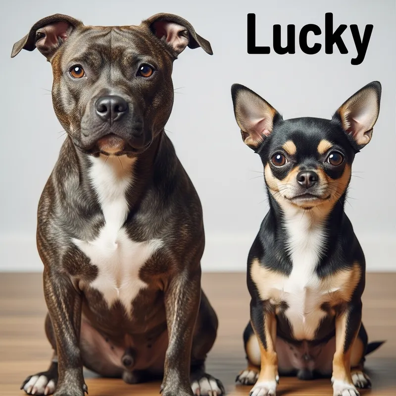 Meet Lucky: The Unique Pitbull-Chihuahua Hybrid