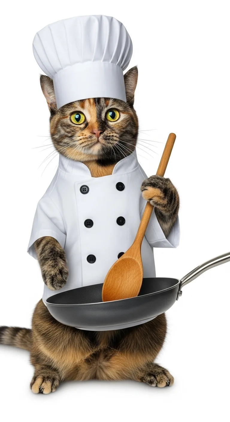Tortoiseshell Cat Chef | Cooking in Style with Enthusiasm Tortoiseshell Cat Chef | Cooking in Style with Enthusiasm