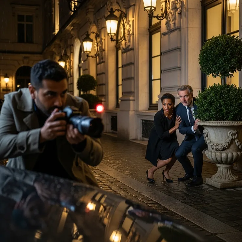 Mid-aged Lovers Sneaking Into Hotel - Undercover Detective