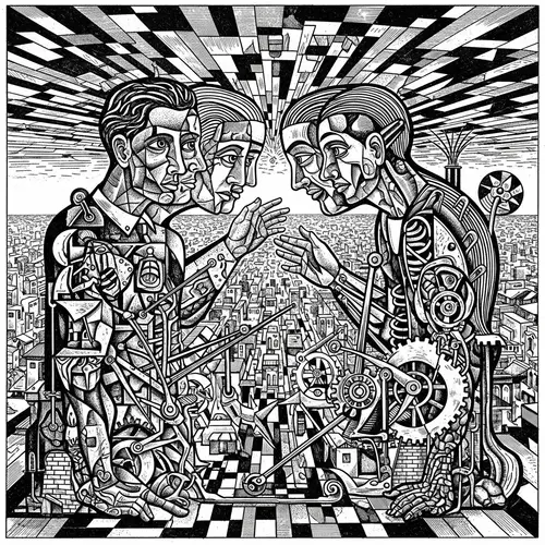 Empathy in the Style of M.C. Escher: Abstract Art