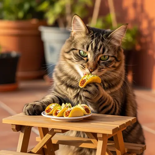 Cat Eating Tacos - Funny and Cute Images