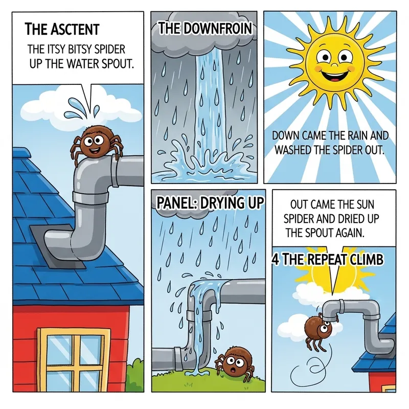 Itsy Bitsy Spider Storyboard | Child-Friendly Vector Animation