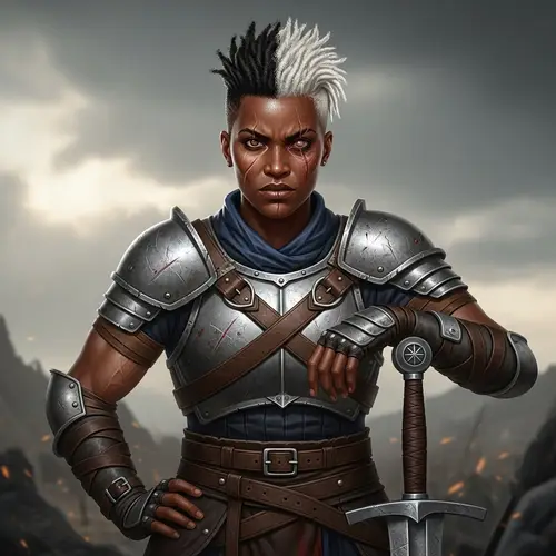 Gritty Warrior with Unique Appearance | Unbroken Fighter