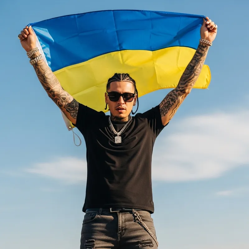 Rapper Playboi Carti Proudly Waves Ukrainian Flag Rapper Playboi Carti Proudly Waves Ukrainian Flag