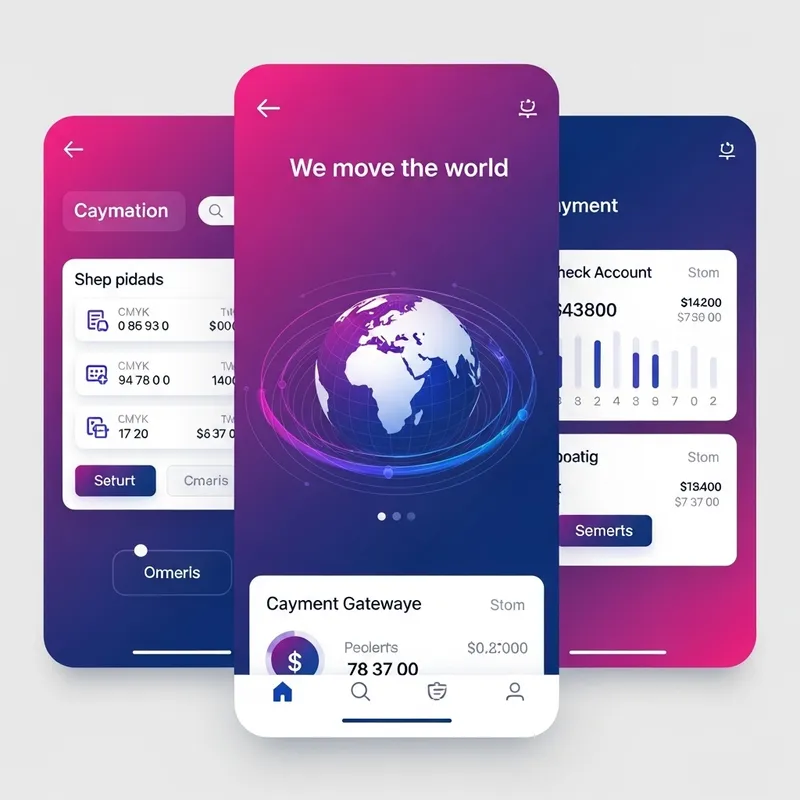Futuristic Mobile App Design with Rotating Globe | We Move the World Futuristic Mobile App Design with Rotating Globe | We Move the World