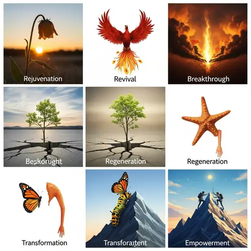 Visual Concepts of Rejuvenation, Revival, Breakthrough, Regeneration, Transformation & Empowerment