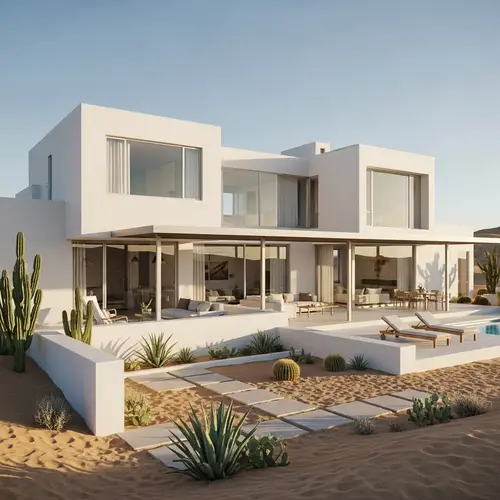 Minimalist Desert Villa Inspired by Richard Meier