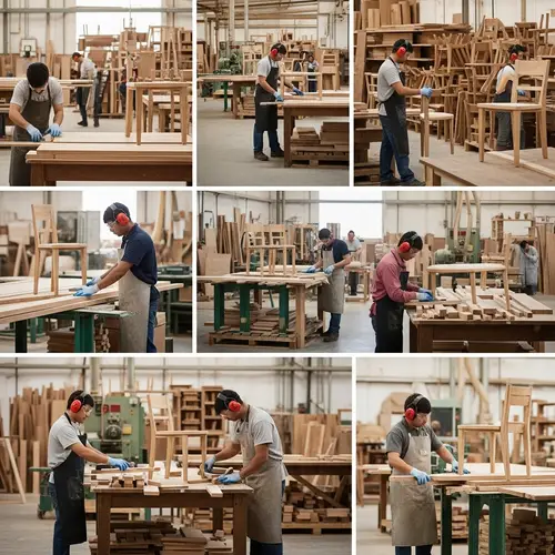 Furniture Manufacturing Process at Diverse Factory