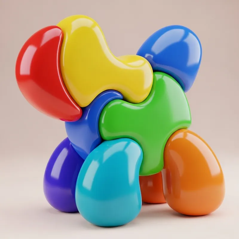 Colorful Toy with Glossy Finish for Creative Play