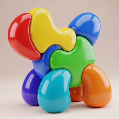 Colorful Plastic Toy with Glossy Finish for Creative Play