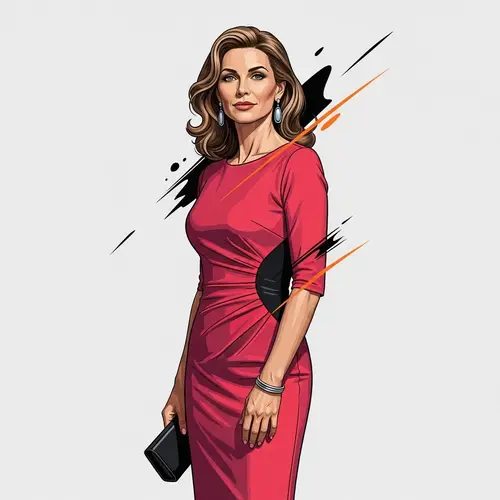 Mature Beauty Empowered Elegance - Vibrant Dress and Grace