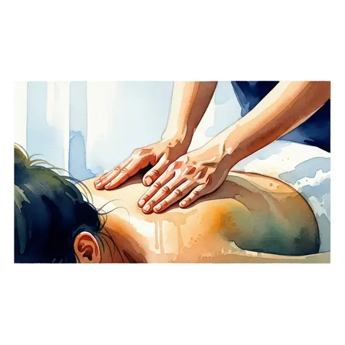 Therapeutic Massage Therapy | Soothing Watercolor Painting