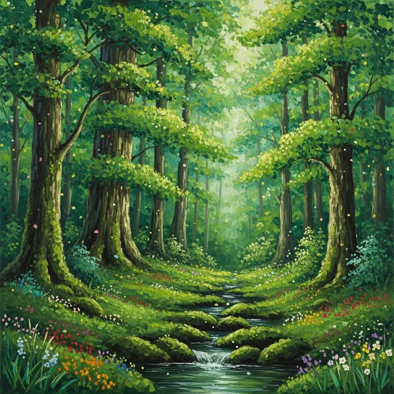 Vibrant (SUBJECT)'s Spirit in Impressionistic Style Painting