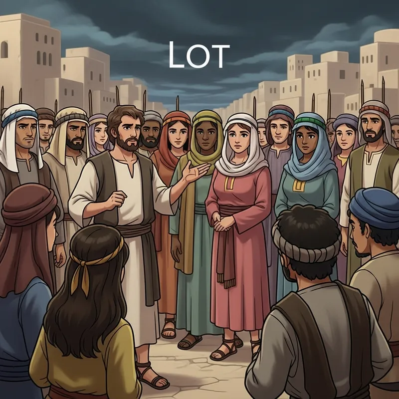 Lot's Plea for Repentance: Biblical Scene of Wicked Ways Lot's Plea for Repentance: Biblical Scene of Wicked Ways