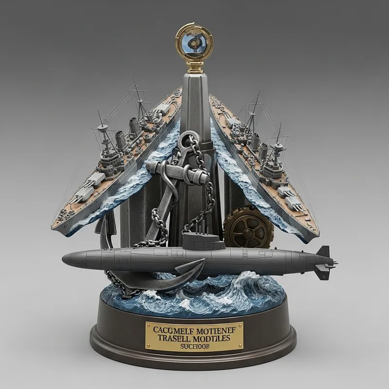 Unique Maritime Warfare Trophy Design