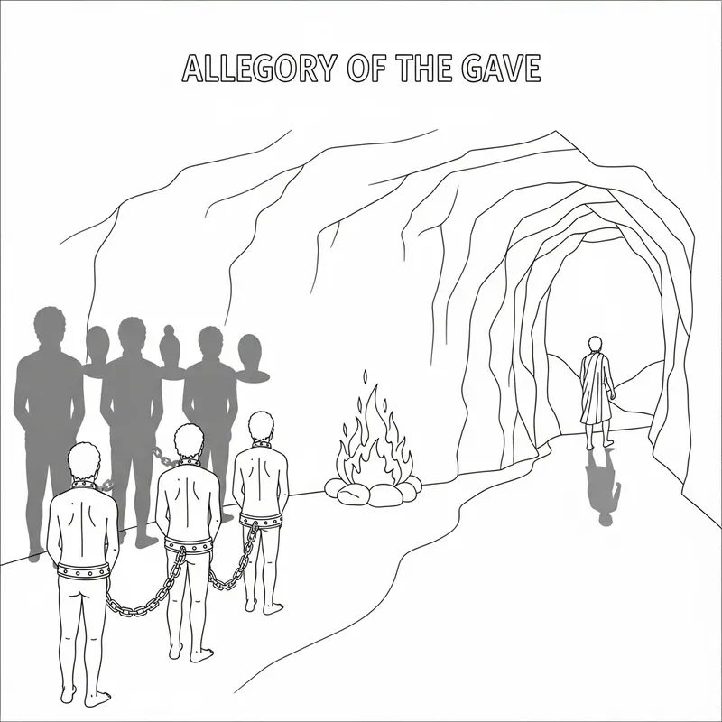 Allegory of the Cave Coloring Book Art