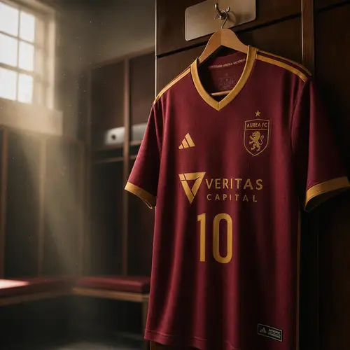 Premium Crimson & Gold Soccer Jersey - Number 10