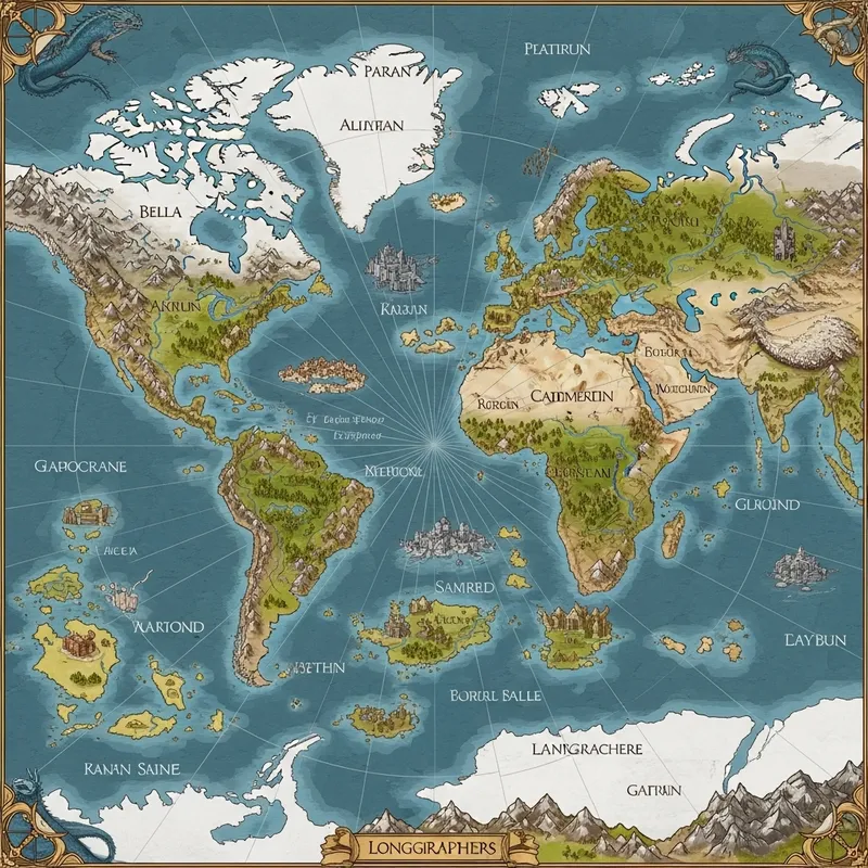 Fantasy World Map: A Cartographer's Dream Fantasy World Map: A Cartographer's Dream