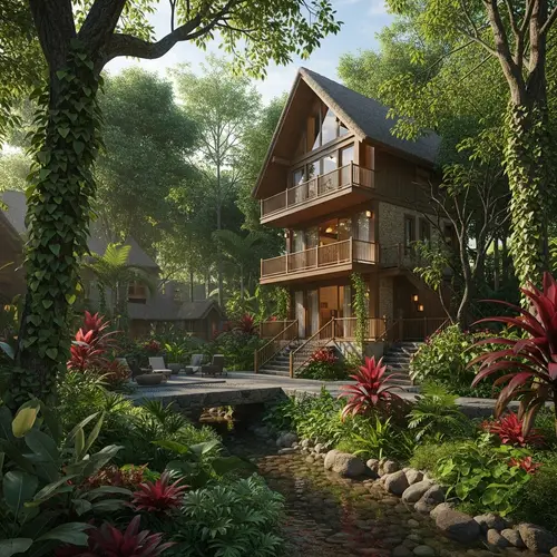 Stunning Jungle Architecture: A Rustic Retreat
