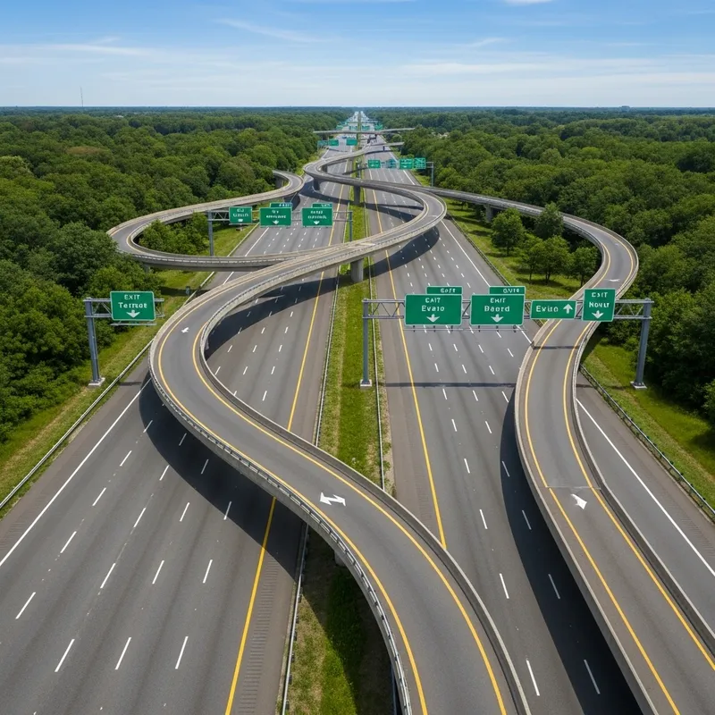 Unique Highway System with Multiple Exit Points | Scenic Route Unique Highway System with Multiple Exit Points | Scenic Route