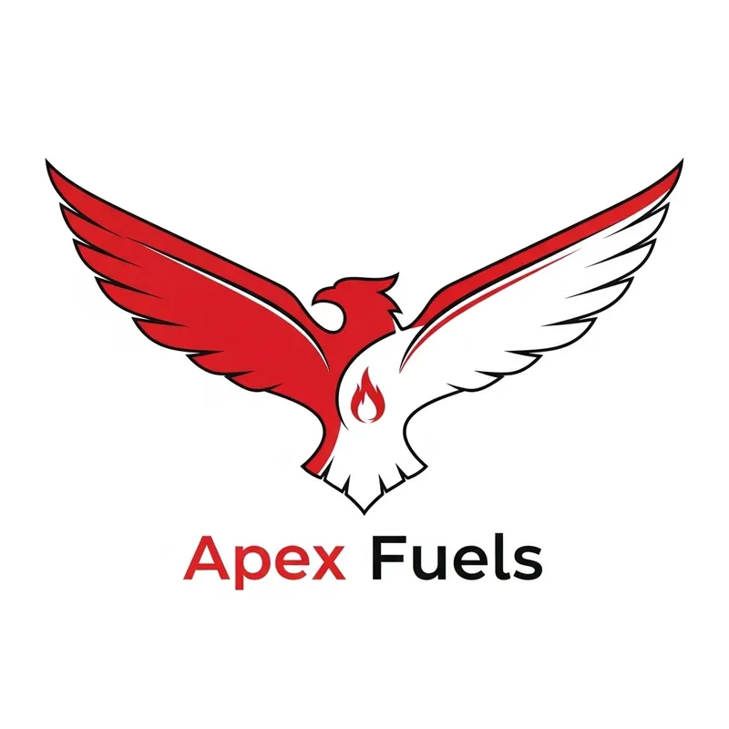Automobile Fuel Company Logo | Vibrant Red & White Design