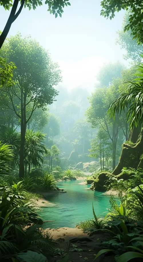 Lush Jungle Paradise Inspired by Henri Rousseau