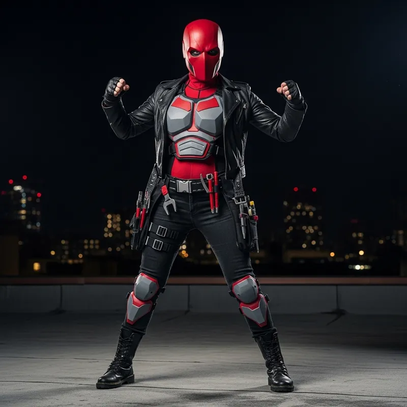 Female Red Hood - Dramatic Full Body Drawing