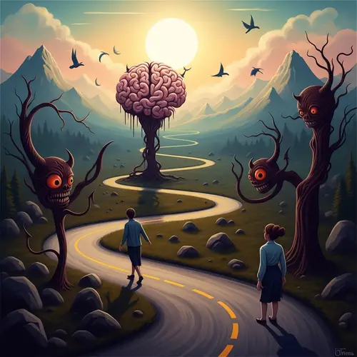 Surreal Battle Scene: Path to Recovery | Ethereal Painting