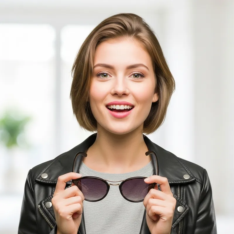 Young Woman with Short Light Brown Hair and Fair Skin | Modern Fashion Outfit