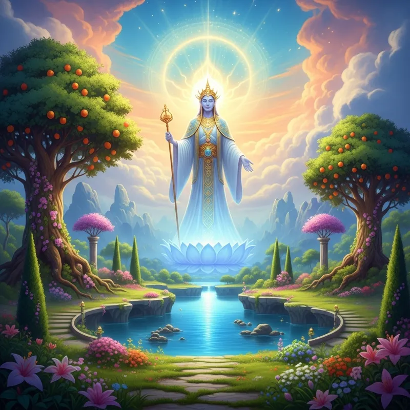 Divine Being in Heavenly Paradise