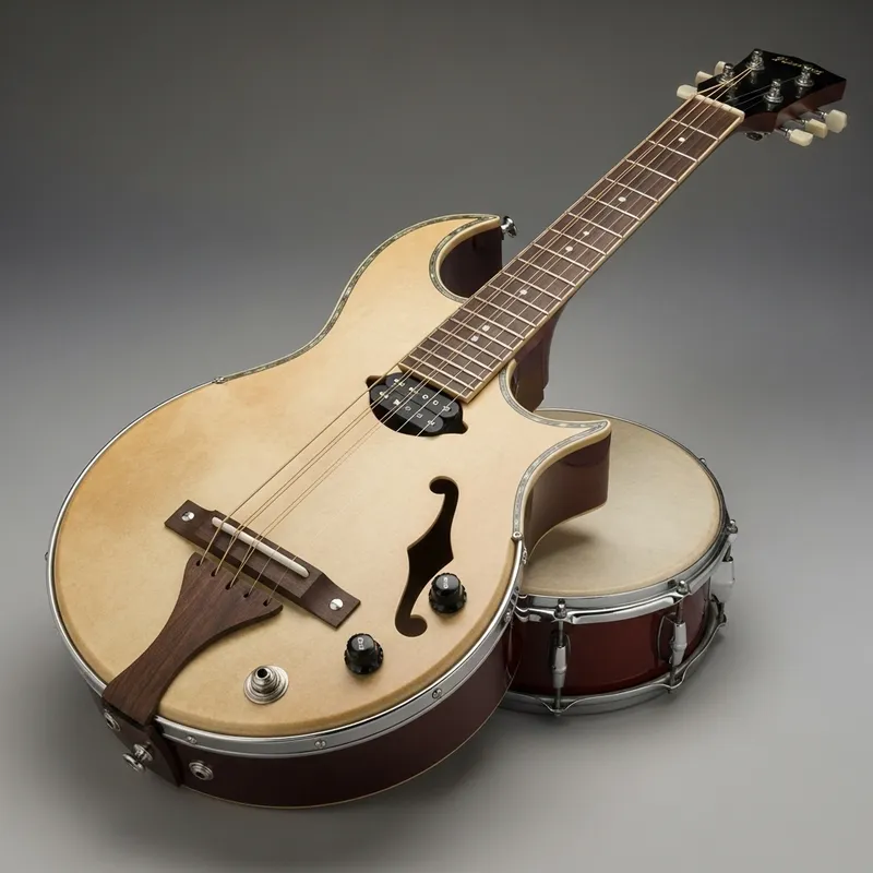 Drum Guitar Fusion Instrument - Musical Harmony