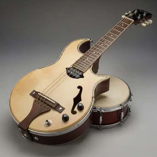 Unique Drum Guitar Hybrid Instrument - Melodic Rhythms