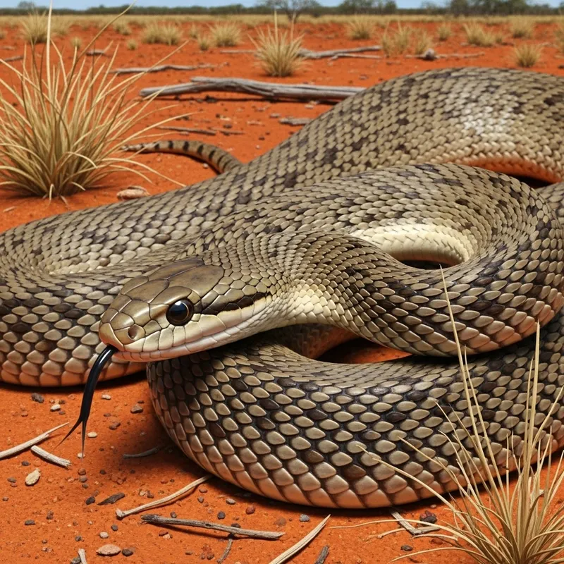 Fierce Inland Taipan: The World's Most Venomous Snake in Action