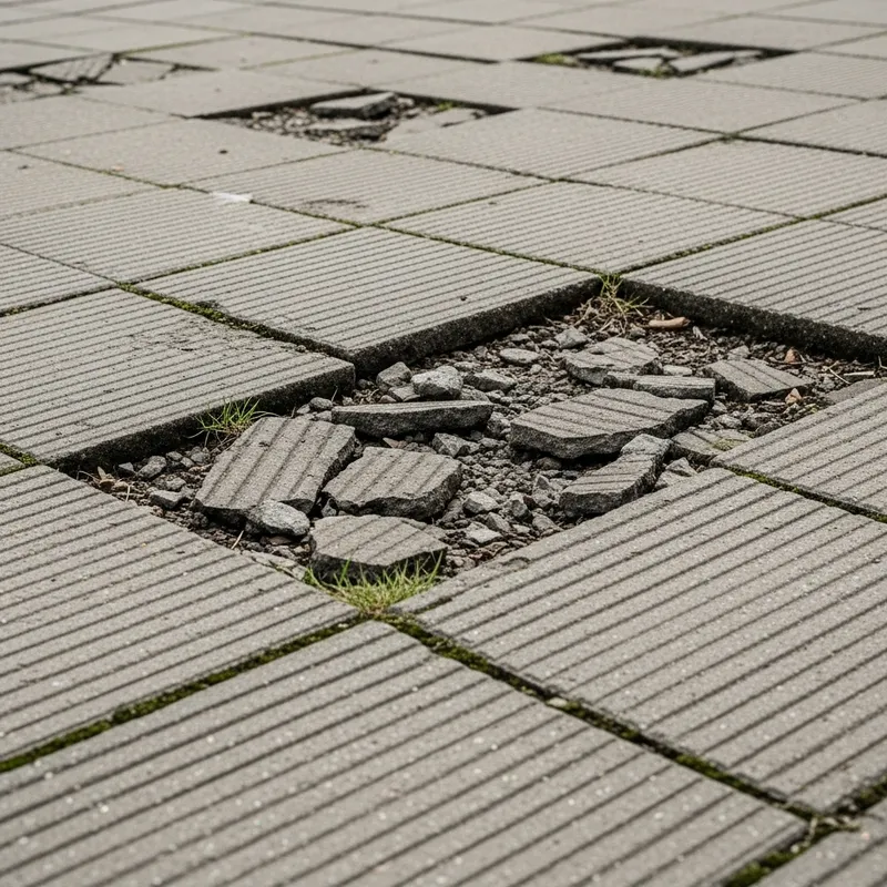 Diagonal Sidewalk Break: Distressed Texture & Urban Nature