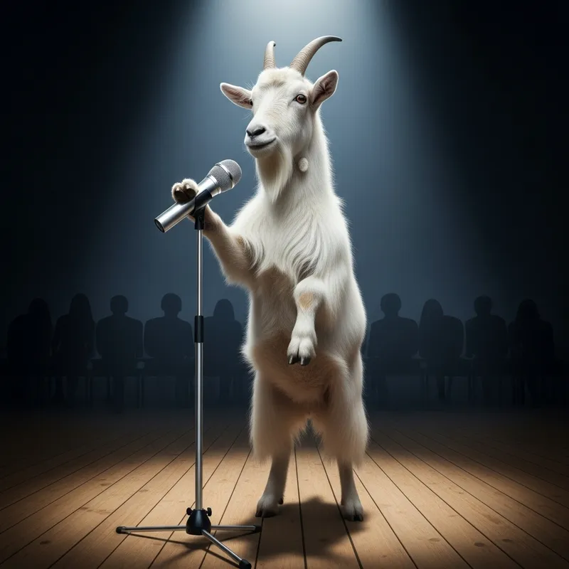 Entertaining Goat with Microphone | Farm Animal Stand-up Act