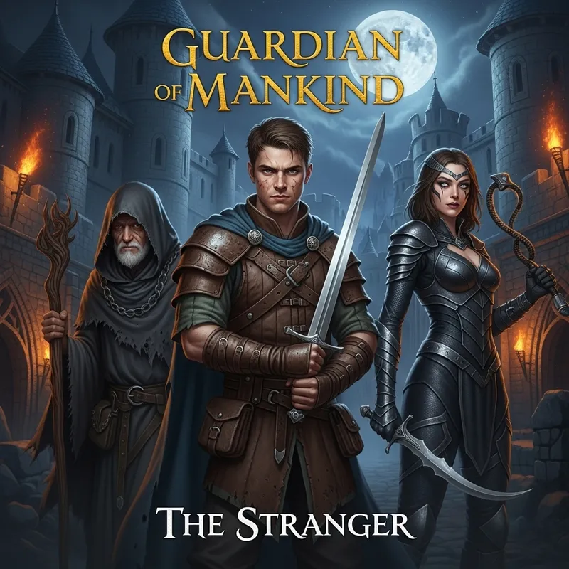 The Stranger - Epic Fantasy Book Cover Illustration The Stranger - Epic Fantasy Book Cover Illustration