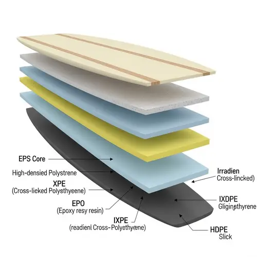Surfboard Construction Process: EPS Core to HDPE Slick