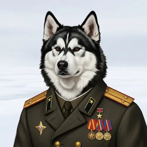 Brave Russian Soldier Dog in Uniform | Intelligen...