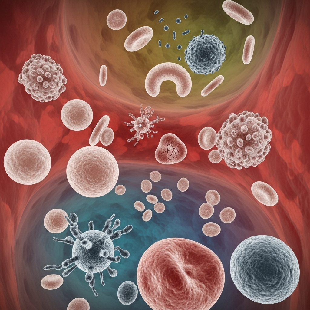 Immune System Abstract: Cells & Complexity | AI Art Generator | Easy-Peasy.AI