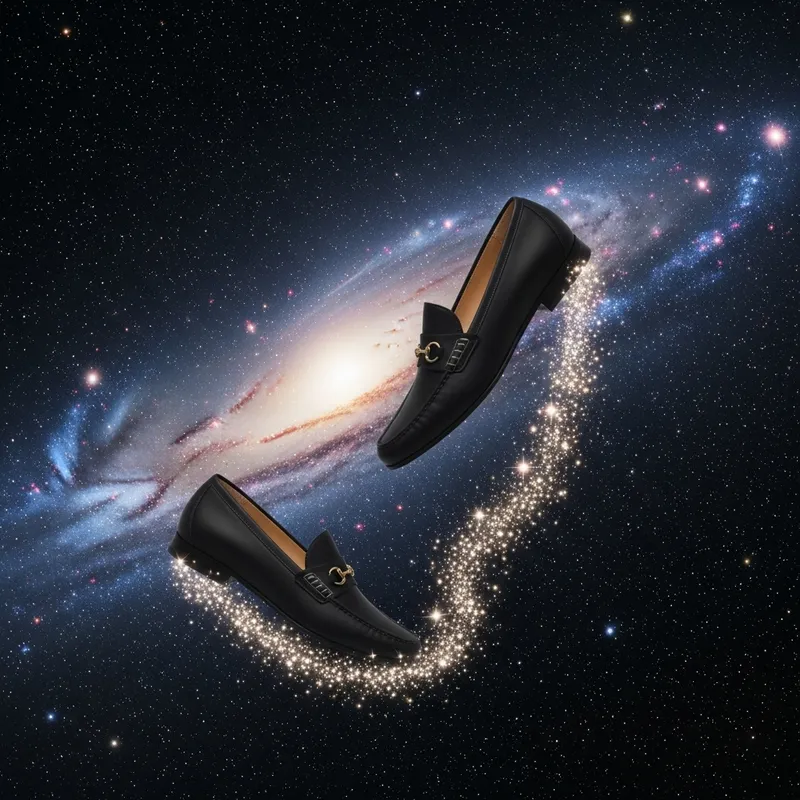 Venetian Loafers in Space: A Cosmic Fashion Statement