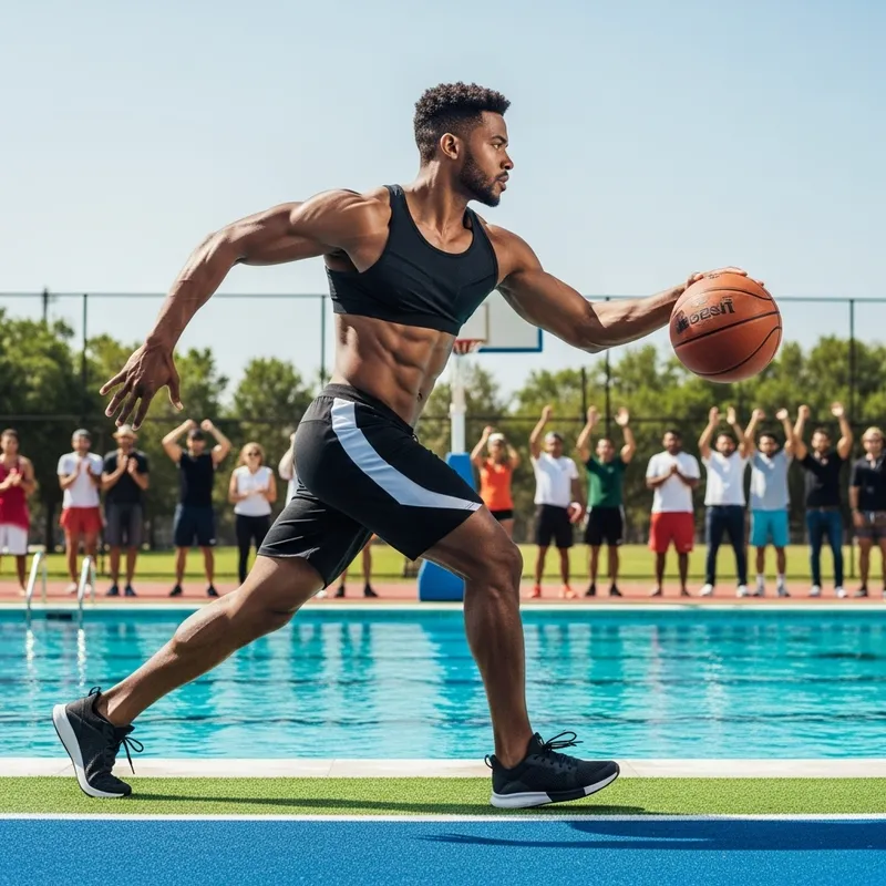 Energetic Sports Player - Passionate Athletic Performance