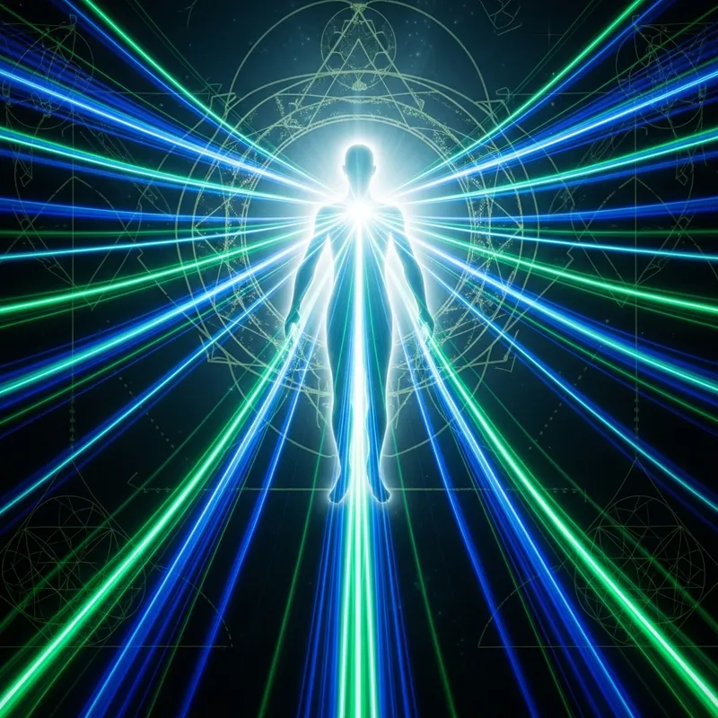 White Aura Human: Mystical Energy Streams and Sacred Geometry