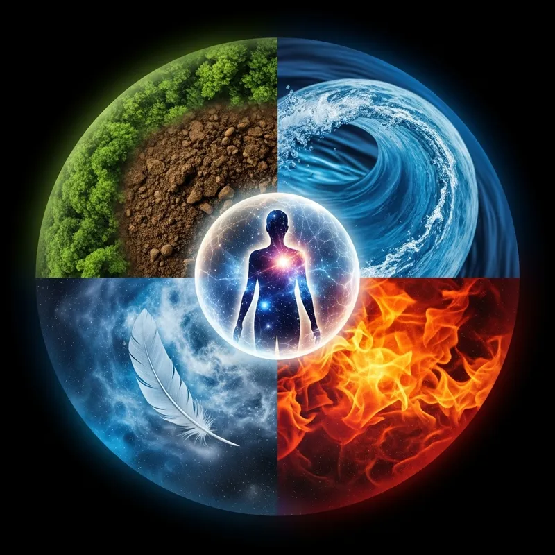 The Four Elements: Earth, Water, Fire, Air & Spirit