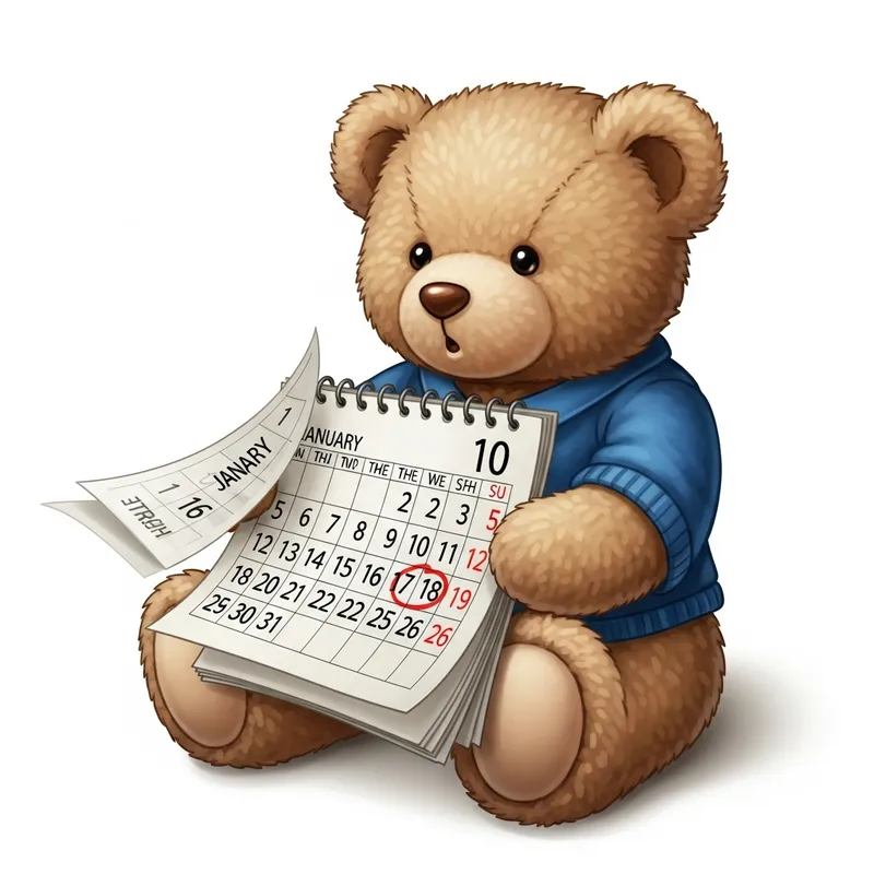 Adorable Teddy Bear with Calendar | 10th Day Highlight