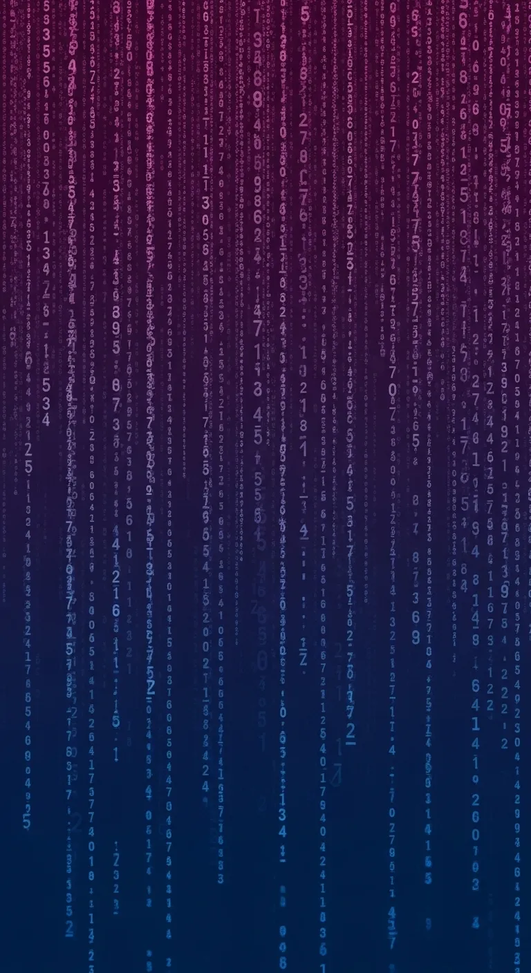 Matrix Inspired Background with Violet to Blue Gradient
