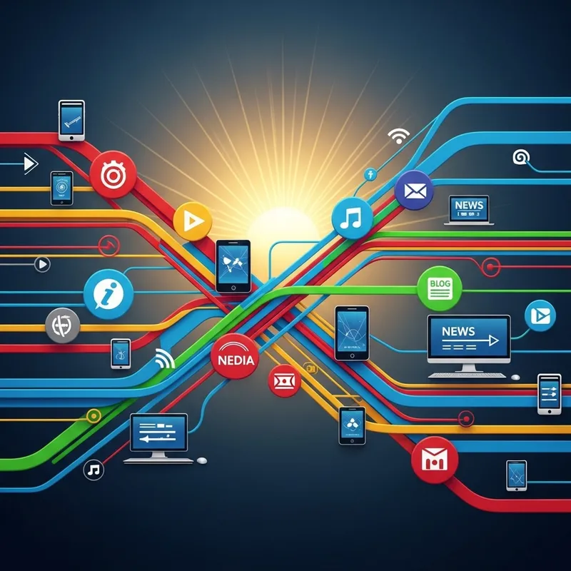 Bold Digital Media Concept with Vibrant Connectivity